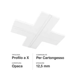 Profiléxintégré en aluminium pour bandes LED dans plaque de plâtre dissimulée