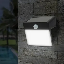 Projecteur à détection solaire Summerside LED intégrée 150lm 2.6W IP44 GoodHome noir