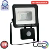 Projecteur à LED extra plat avec détecteur 10W IP65 6500K Dim. 121.6x231.3x44.5mm