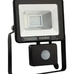 Projecteur à LED extra plat avec détecteur 10W IP65 6400K Dim. 186x150x62mm