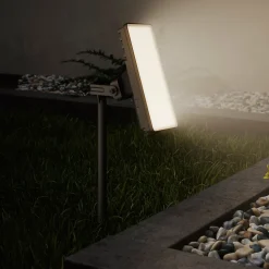 Projecteur à piquer Davern LED intégrée 2000lm IP65 GoodHome noir