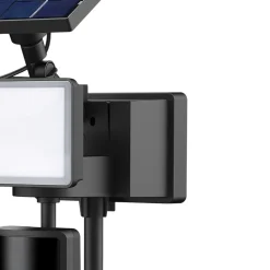 Projecteur à piquer solaire LED extérieur noir 6 W 500 lm détecteur intégré IP65, GoodHome Davern