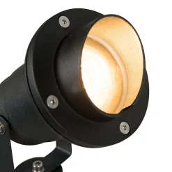 Projecteur de jardin à piquer noir avec cordon et prise IP65 - Done