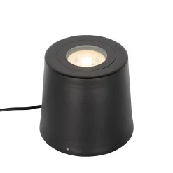 Projecteur de jardin moderne noir rond IP65 AR111 - Lennard