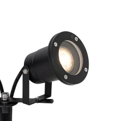 Projecteur de jardin noir avec câble et prise 2 lumières IP65 - Basic