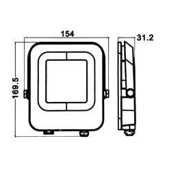 Projecteur Extérieur LED 30W IP65 Noir - Blanc Neutre 4000K - 5500K - SILAMP
