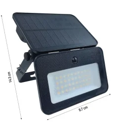 Projecteur extérieur solaire à LED avec détecteur de mouvement - 1000 lumens - IP65