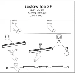 Projecteur 3F Light Prestige Ice blanc 1 x GU10 1 pc.