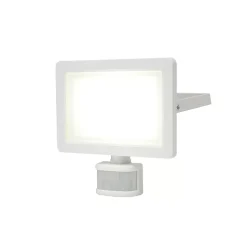 Projecteur LED à détection Lucan 3000lm 30W IP65 GoodHome blanc