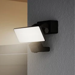 Projecteur LED à détection Davern 2000lm 20W IP65 GoodHome noir