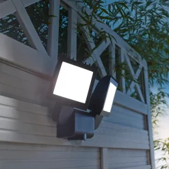 Projecteur LED à détection Parksville 2600lm 30W IP44 GoodHome noir