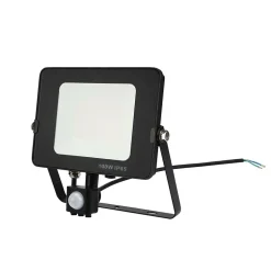 Projecteur LED avec détecteur de mouvement 100W Noir Etanche IP65 Forte luminosité avec Osram Puce 11000 Lumens Blanc froid 6400K