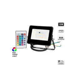 Projecteur Led EDM RGB 10W 806 Lumens - Noir