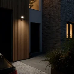 Projecteur LED extérieur détecteur de mouvement noir IP65 1150lm 10W GoodHome, Lucan