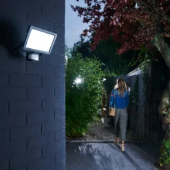 Projecteur LED extérieur détecteur de mouvement noir IP65 2300lm 20W GoodHome, Lucan