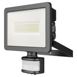 Projecteur LED extérieur détecteur de mouvement noir IP65 3600lm 30W GoodHome, Lucan