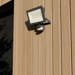 Projecteur LED extérieur détecteur de mouvement noir IP65 3600lm 30W GoodHome, Lucan
