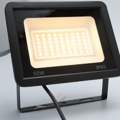 Projecteur LED Extérieur IP65 Imperméable 50W 4750Lm 3000K Lumière Chaude pour Maison Garage Jardin Terrasse Champ