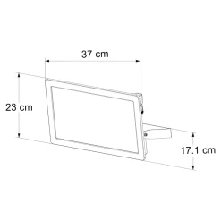 Projecteur LED extérieur noir 150 W 18 000 lm IP65, GoodHome Lucan