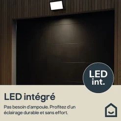 Projecteur LED extérieur noir 150 W 18 000 lm IP65, GoodHome Lucan