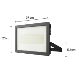 Projecteur LED extérieur noir 150 W 18 000 lm IP65, GoodHome Lucan