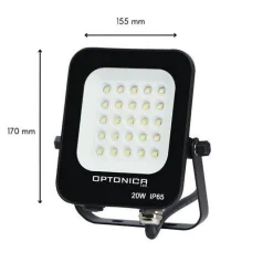 Projecteur LED Extérieur SMD 20W IP65 Noir (Pack de 10) - Blanc Neutre 4000K - 5500K - SILAMP