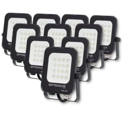 Projecteur LED Extérieur SMD 10W IP65 Noir (Pack de 10) - Blanc Neutre 4000K - 5500K - SILAMP