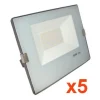 Projecteur LED Extérieur 50W IP65 No Flicker - BLEU GRIS (Pack de 5) - Blanc Neutre 4000K - 5500K - SILAMP