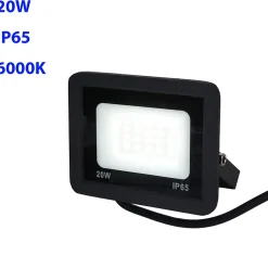 Projecteur LED Extérieur 20W IP65 Étanche 2100Lm 6000K Blanc Froid Idéal pour Maison Garage Patio Terrasse et Jardin