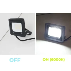 Projecteur LED Extérieur 20W IP65 Étanche 2100Lm 6000K Blanc Froid Idéal pour Maison Garage Patio Terrasse et Jardin
