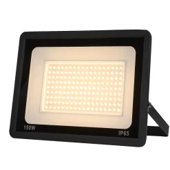Projecteur LED Extérieur 150W Lumière Blanche Chaude 3000K 14250lm IP65 Angle 120 Support Réglable Boîtier en Aluminium