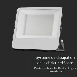 Projecteur LED Gris 50W 185lm/W - Blanc Froid 6000K - 8000K - SILAMP