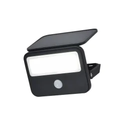 Projecteur LED intégrée noir à énergie solaire 750lm blanc froid 6,3W 5000K