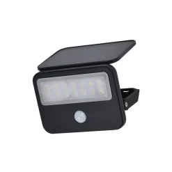 Projecteur LED intégrée noir à énergie solaire 750lm blanc froid 6,3W 5000K