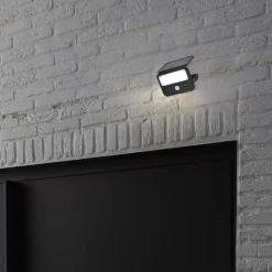 Projecteur LED intégrée noir à énergie solaire 750lm blanc froid 6,3W 5000K