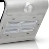 Projecteur Led Mural Solaire 3.7V 2Ah GRIS 14 x 10.9 x 21.2 cm Détecteur de mouvements 3.2W 400 Lm ASLO