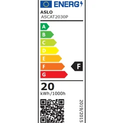 Projecteur LED NOIR 20W SMD 1600Lm Blanc chaud 3000K 230V Extérieur/Intérieur IP65 ASLO