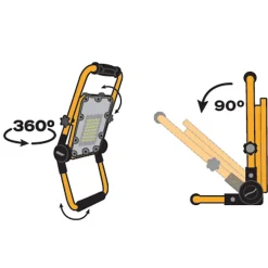 Projecteur LED rechargeable 30W 1200Lm 6000K Extérieur/Intérieur 3 modes Autonomie 4-12h ASLO