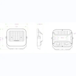 Projecteur LED solaire 850 Lumens avec panneau déporté