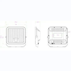 Projecteur LED solaire 2000 Lumens avec détecteur de présence et panneau déporté