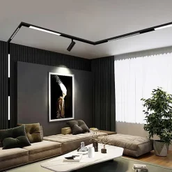 Projecteur LED sur Rail Magnétique 48V DC 12W NOIR Orientable - Blanc Neutre 4000K - 5500K - SILAMP