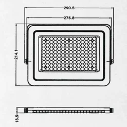 Projecteur LED 100W GRIS Etanche IP65 Forte luminosité avec LUMILEDS Puce 10000 Lumens Blanc neutre 4000K