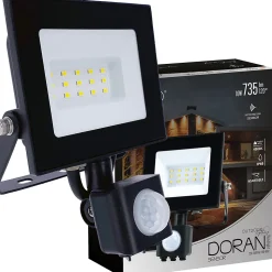 Projecteur LED 10W 4000K 735 lm IP65 avec détecteur DORAN EDO