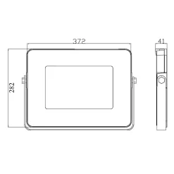 Projecteur LED 200W Noir Etanche IP65 Forte luminosité 22000 Lumens Blanc chaud 3000K garage jardin terrain de sport