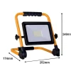 Projecteur LED 20W Pour Chantier Portable IP65 + 3M de câble - Blanc Froid 6000K - 8000K - SILAMP