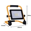 Projecteur LED 30W pour Chantier IP65 Portable + 3M de câble - Blanc Froid 6000K - 8000K - SILAMP