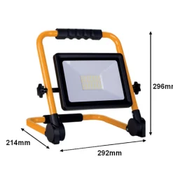 Projecteur LED 30W pour Chantier IP65 Portable + 3M de câble - Blanc Froid 6000K - 8000K - SILAMP