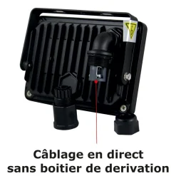 Projecteur LED 50W/IP65/4250LM/3000K connexion directe - sans câble - garantie 5 ans