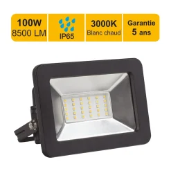 Projecteur LED 100W/IP65/8500lm/3000K connexion directe - sans câble - garantie 5 ans