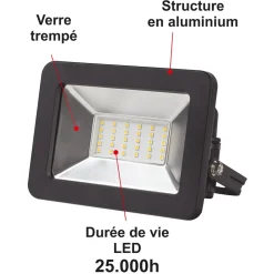 Projecteur LED 100W/IP65/8500lm/3000K connexion directe - sans câble - garantie 5 ans